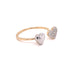 14k Open Double Heart Ring with Gemstones - MyAZGold