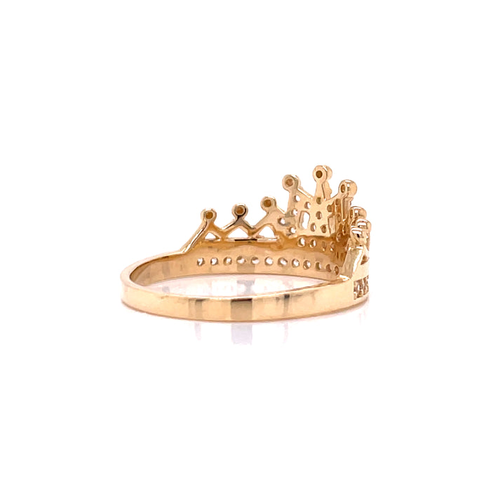 14k Crown Gemstone Ring - MyAZGold