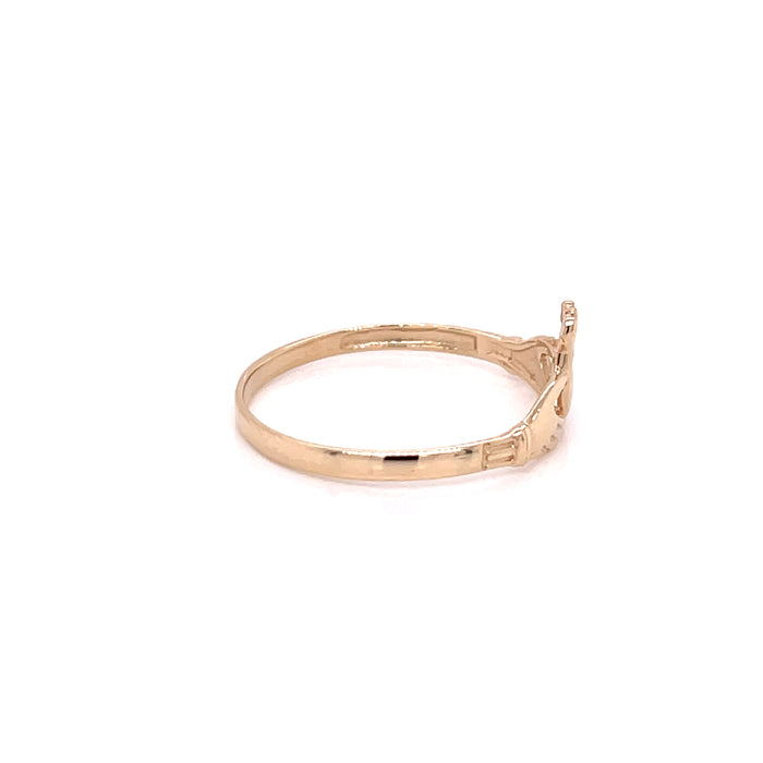 14k Heart in Hands with Crown Ring - MyAZGold