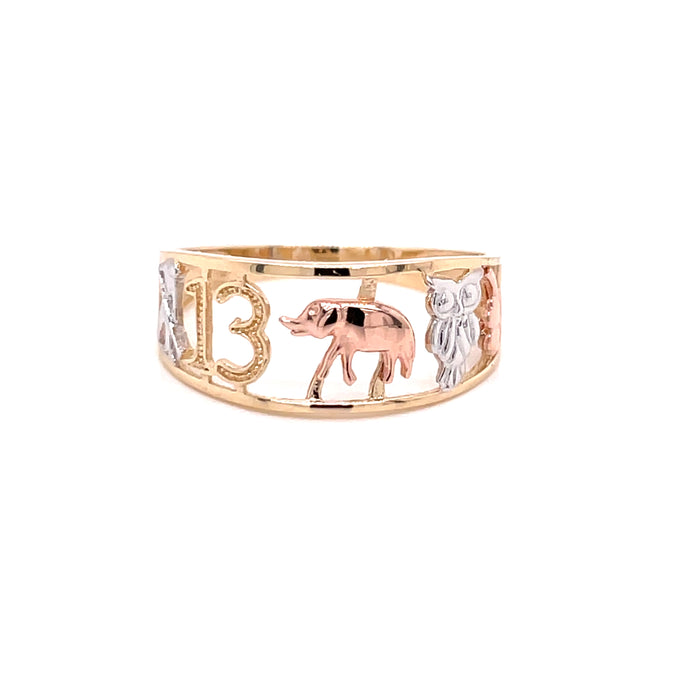 14k Good Luck Charm Ring