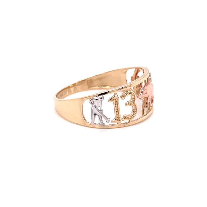 14k Good Luck Charm Ring