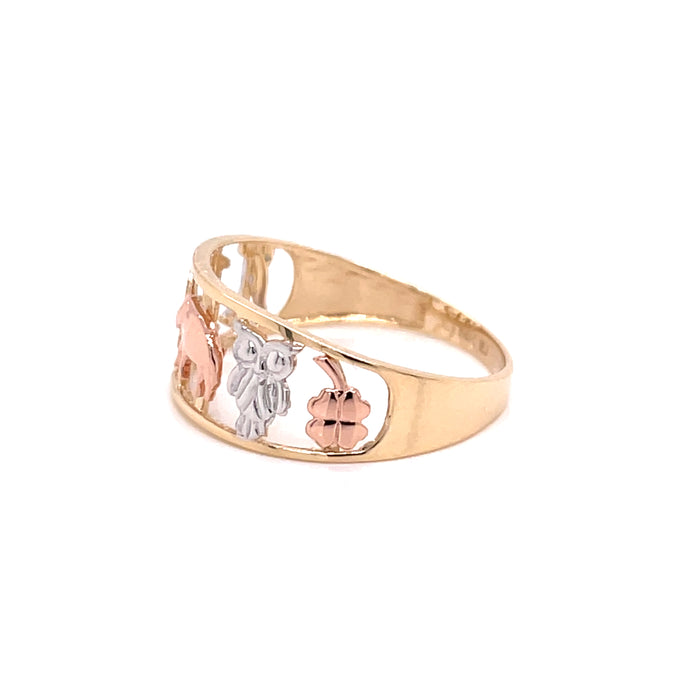 14k Good Luck Charm Ring