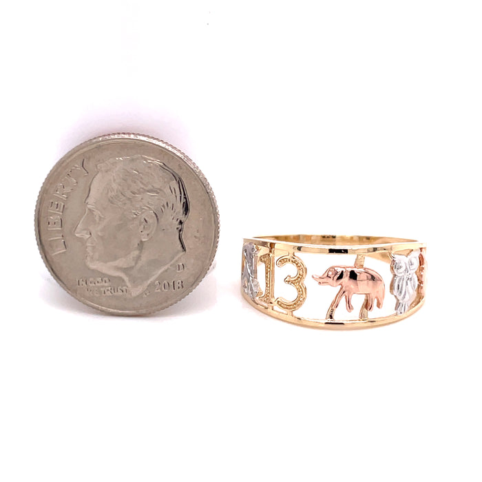 14k Good Luck Charm Ring