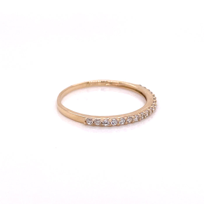14k Simple Gemstone Band Ring