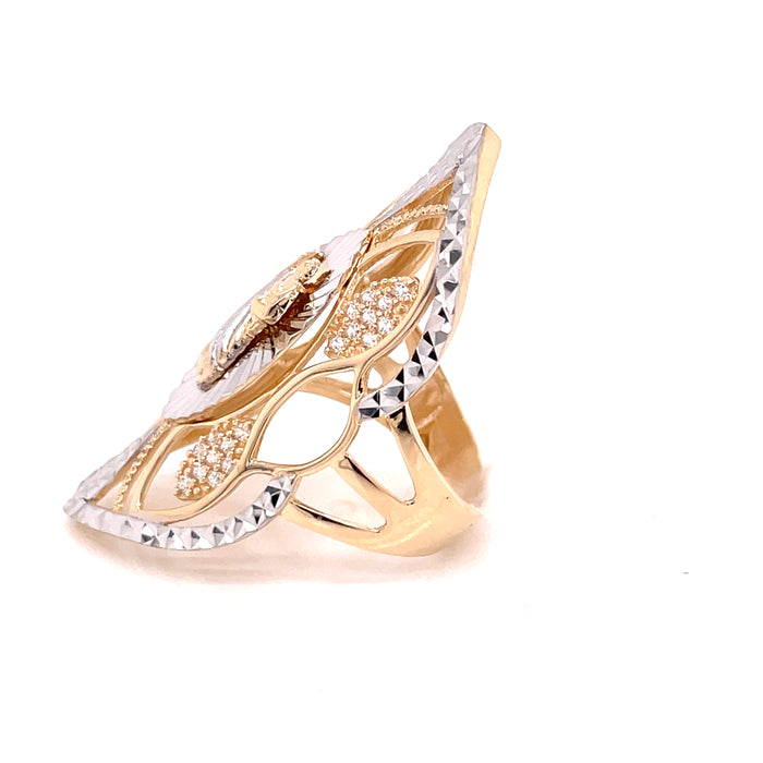 Wholesale Cheap Fashion personality 14K gold cup handle hollow ring Europe  and America varied Ring GPR091