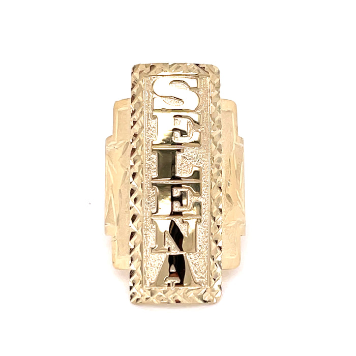 14k Block Letter Custom Ring - MyAZGold