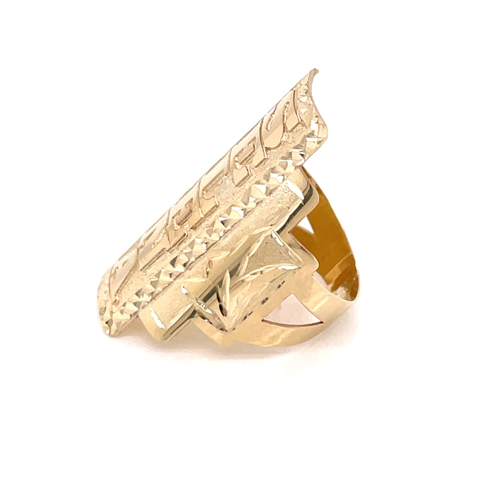 14k Block Letter Custom Ring - MyAZGold