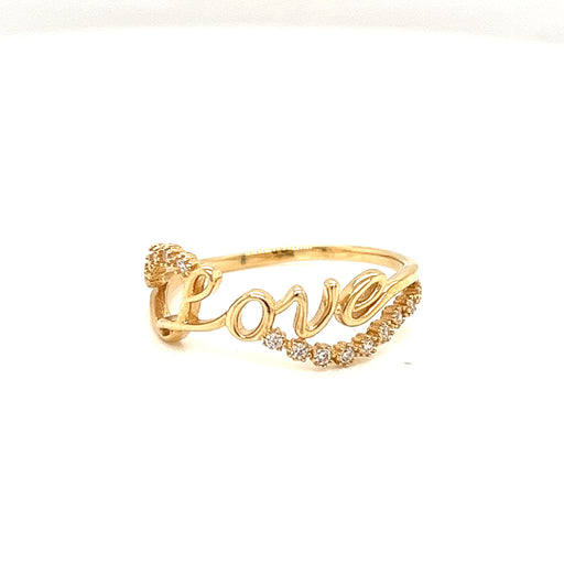 14k Love Ring with Gemstones - MyAZGold