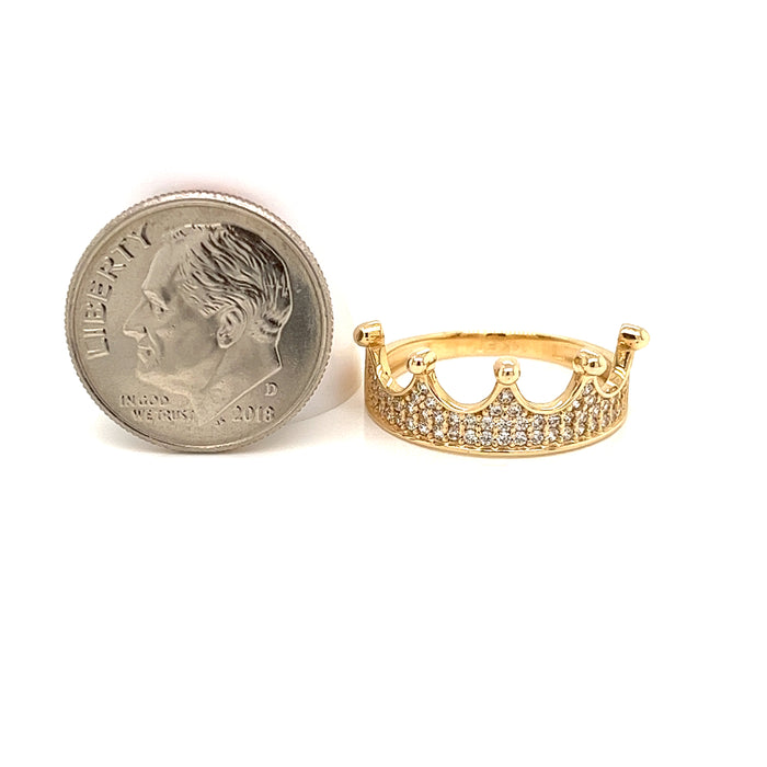 14k Crown Gemstone Ring - MyAZGold