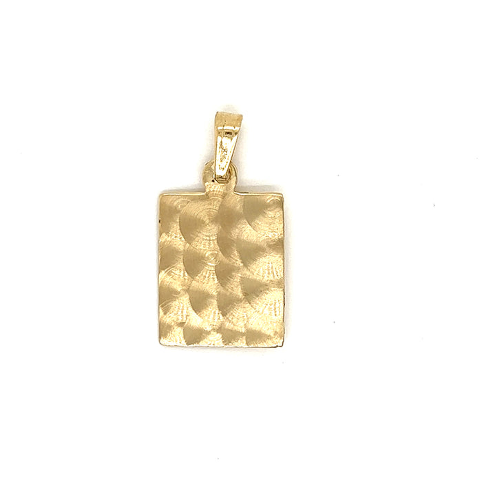 14k Diamond Cut Jesus Gold Pendant with Figaro Necklace
