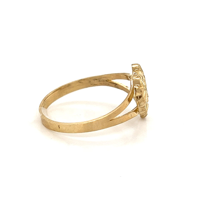 10k Gold Nugget Heart Ring