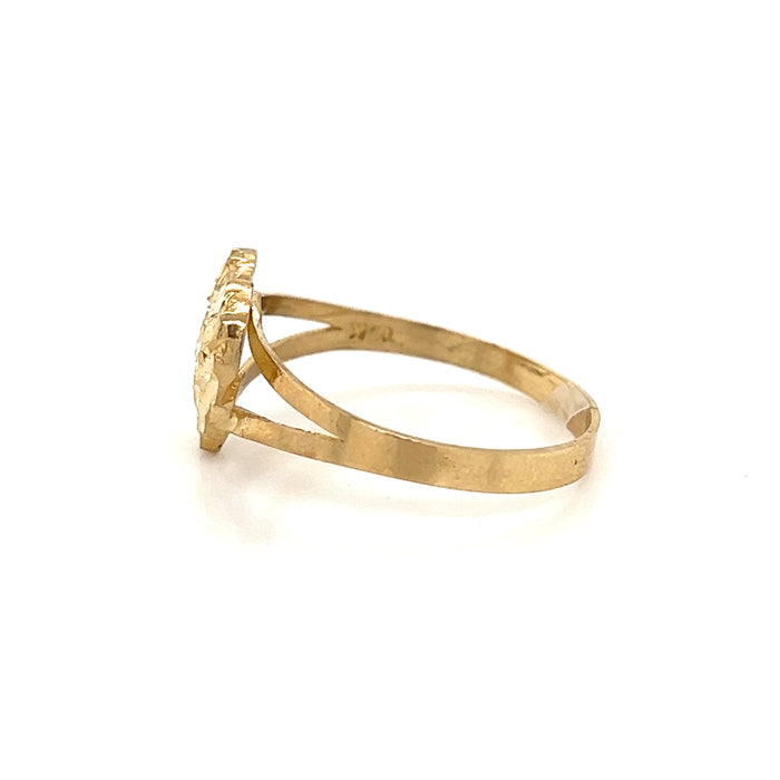 10k Gold Nugget Heart Ring