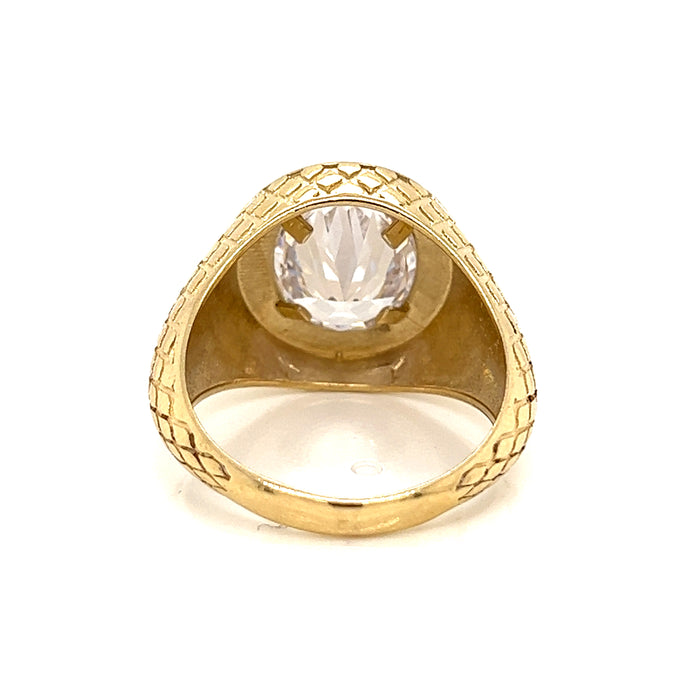 14k Large Center Gemstone Graduation Ring