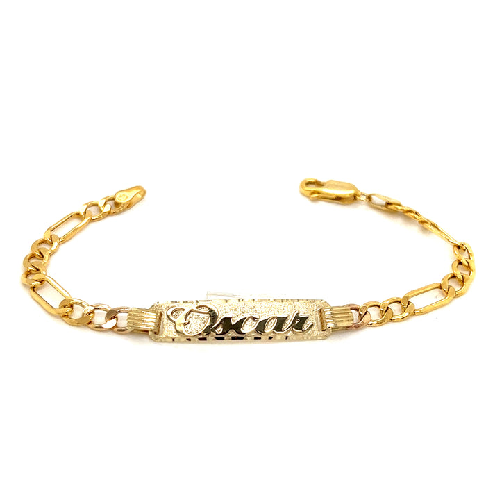 Follow your Heart Name Bracelet [Gold Plated]