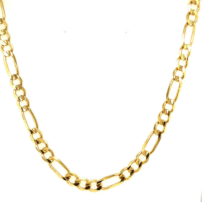 14k Gold Wide Figaro Chain