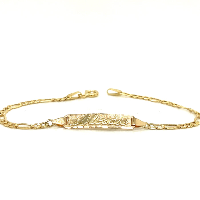 RC12763 14K Gold Paperclip Chain ID Bracelet | Royal Chain Group